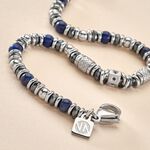 Bracelet Cliff Acier Gris Agate H&eacute;matite Oxyde De Zirconium - Bracelets Homme | Histoire d&rsquo;Or