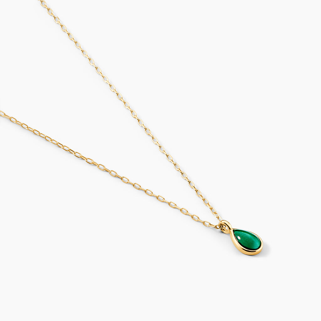 Collier Ond&eacute;e Or Jaune Malachite - Colliers Femme | Histoire d&rsquo;Or
