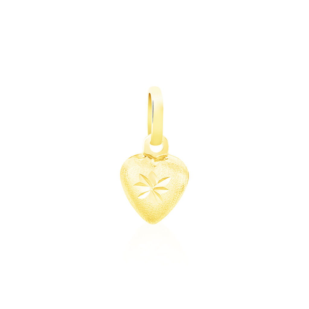 Pendentif Eudocie Coeur Mat Et Brillant Or Jaune - Pendentifs Coeur Famille | Histoire d’Or
