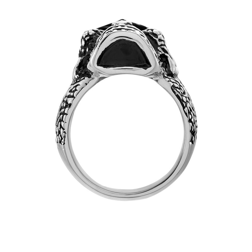 Bague Acier Blanc Et Noir Valentik - Bagues fantaisie Homme | Histoire d&rsquo;Or
