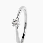 Bague Aphrodite Ld Platine Blanc Diamant Synth&eacute;tique - Bagues solitaires Femme | Histoire d&rsquo;Or