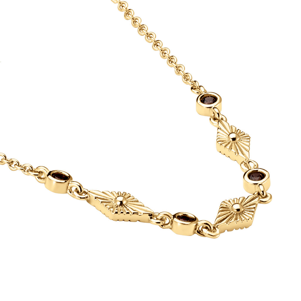 Collier Azteque Plaqué Or Jaune Oxyde De Zirconium - Ras de cou Femme | Histoire d’Or