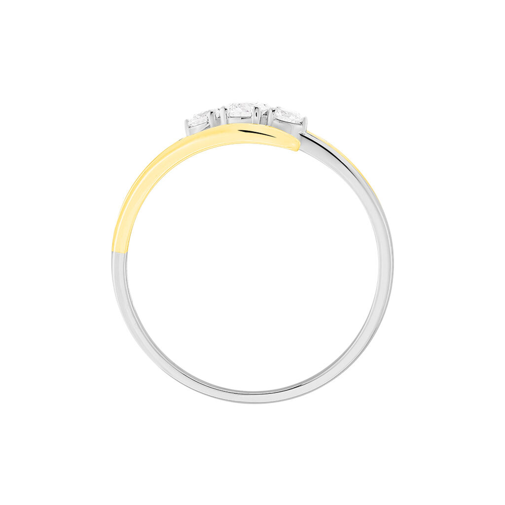 Bague Mayline Or Bicolore Diamant - Bagues avec pierre Femme | Histoire d’Or