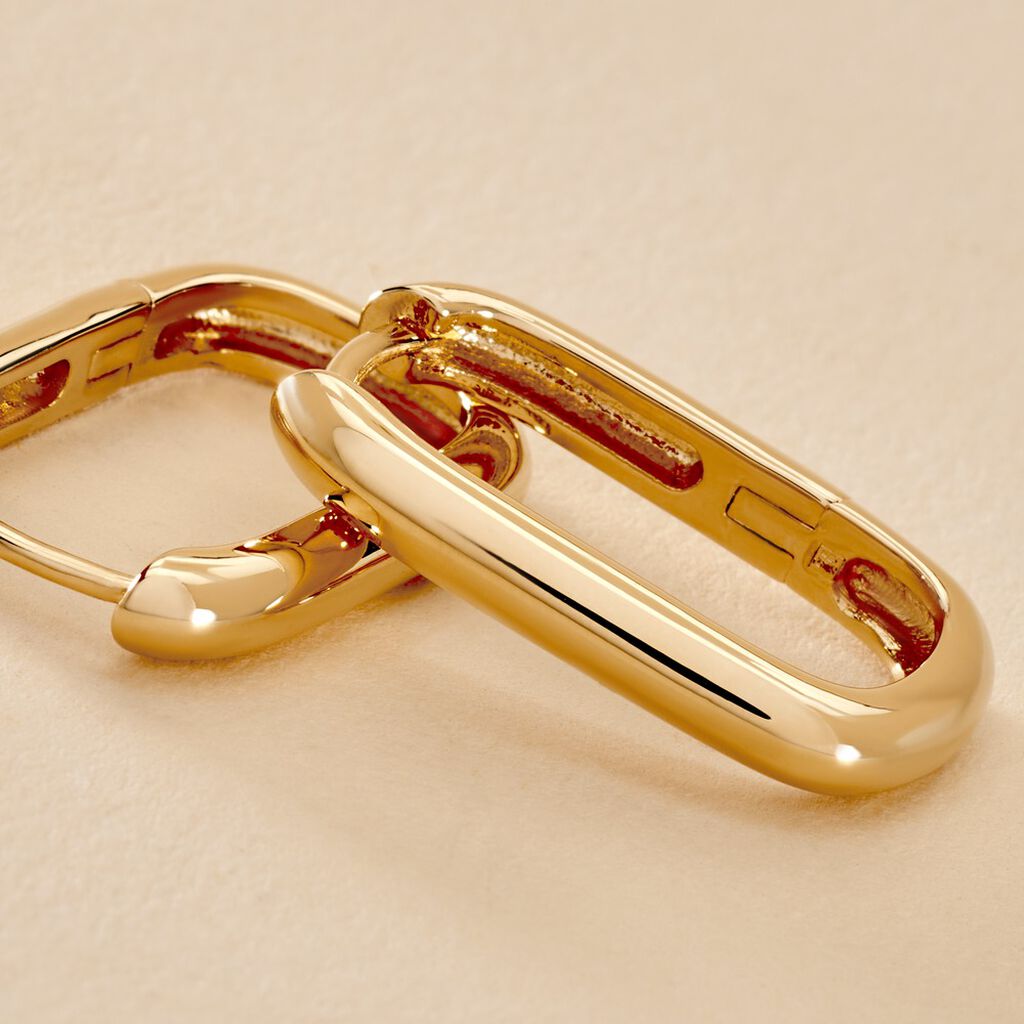 Créoles Githa Plaqué Or Jaune - Boucles d'oreilles créoles Femme | Histoire d’Or