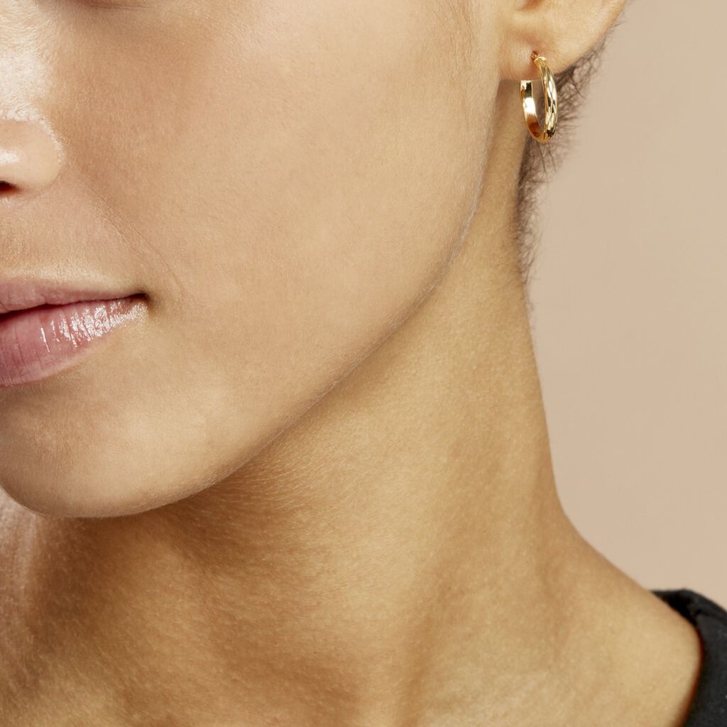 Créoles Ananas Or Jaune - Boucles d'oreilles créoles Femme | Histoire d’Or