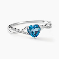 Bague Clothilde Or Blanc Topaze Et Oxyde De Zirconium