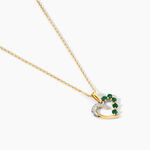 Pendentif Haldor Or Jaune Emeraude Diamant - F&ecirc;te des m&egrave;res Femme | Histoire d&rsquo;Or