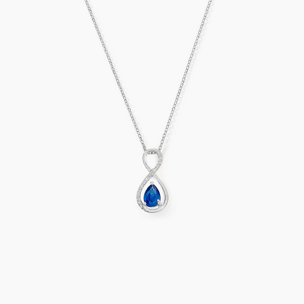 Collier femme saphir clearance