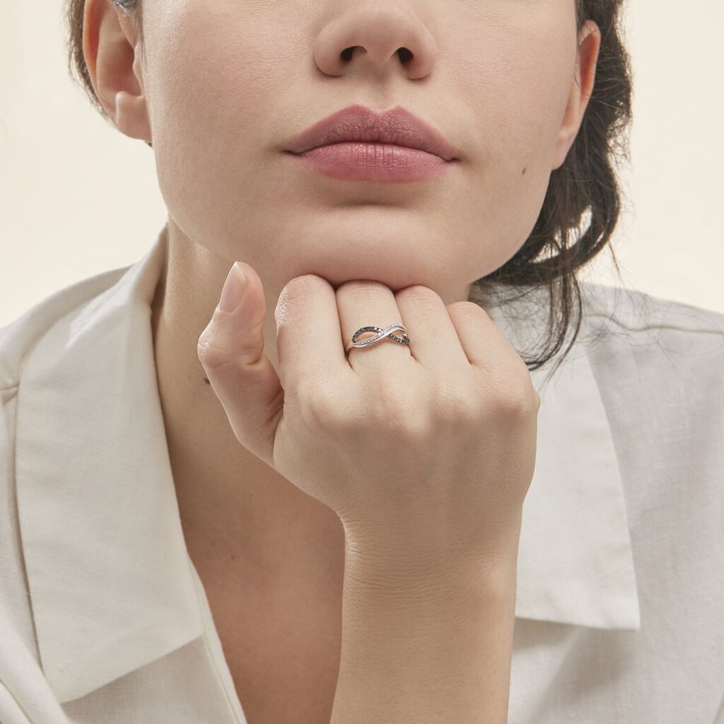 Bague Rejane Or Blanc Diamant - Bagues avec pierre Femme | Histoire d’Or
