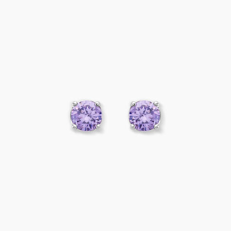 Boucles D'oreilles Puces Argent Blanc Rio Santa Teresa Oxyde - Boucles d'oreilles fantaisie Femme | Histoire d’Or