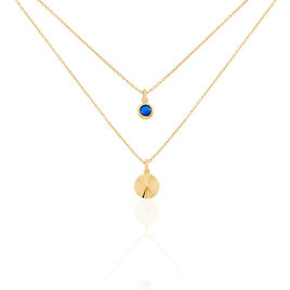 Collier Cartina Plaqué Or Jaune Pierre De Synthese - Colliers doubles et triples chaînes Femme | Histoire d’Or