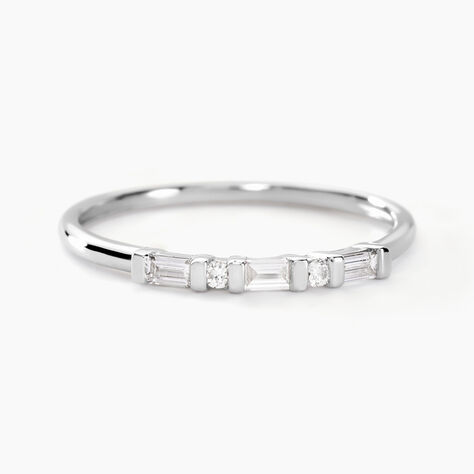 Bague 1986 Or Blanc Diamant - Bagues avec pierre Femme | Histoire d’Or