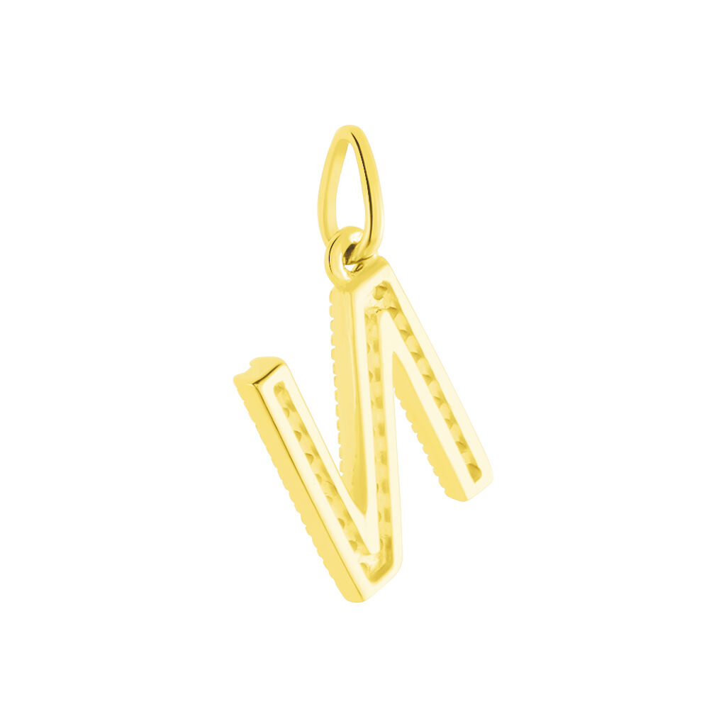 Pendentif Lettre N Or Jaune Oxyde - Pendentifs Femme | Histoire d’Or