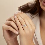 Bague Solitaire Tahyss Or Blanc Topaze Et Oxyde De Zirconium - Bagues solitaires Femme | Histoire d&rsquo;Or