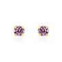 Boucles D'oreilles Puces Or Jaune Oxyde De Zirconium