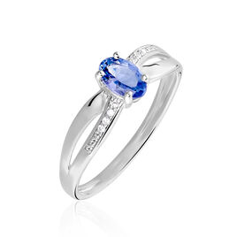 Bague Veziane Or Blanc Tanzanite Oxyde De Zirconium - Bagues solitaires Femme | Histoire d’Or