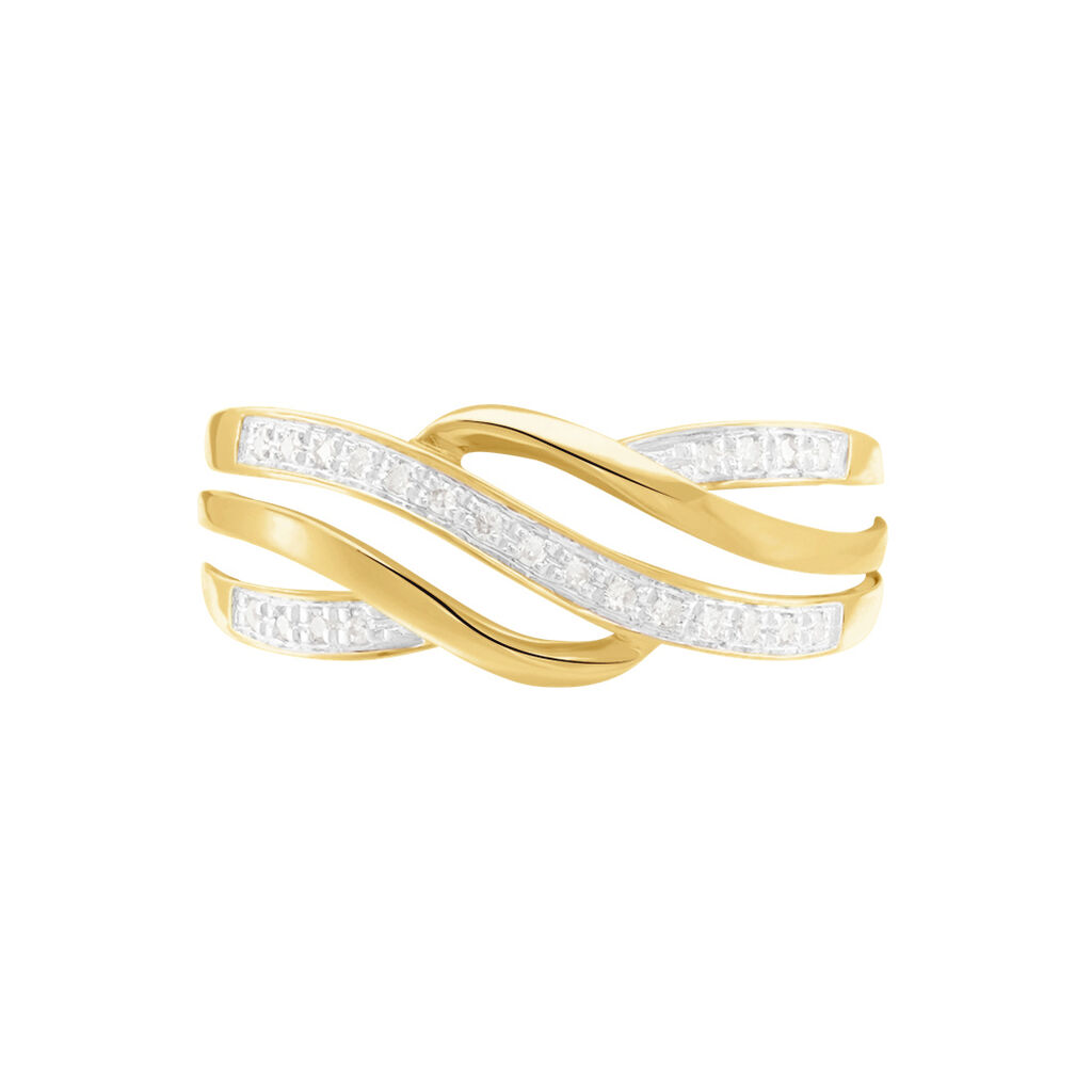 Bague Or Jaune Rodhia Diamants - Bagues avec pierre Femme | Histoire d’Or