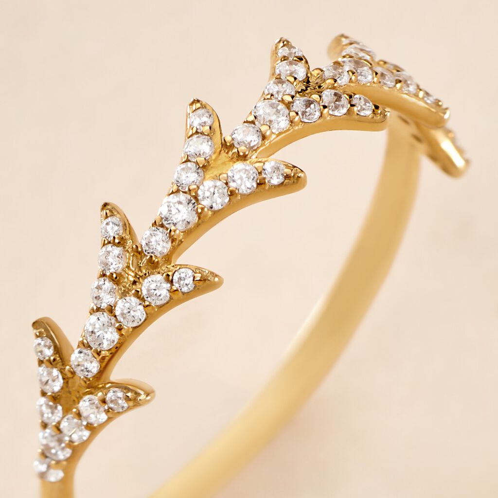 Bague Ligeia Or Jaune Oxyde De Zirconium - Bagues avec pierre Femme | Histoire d&rsquo;Or