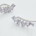 Boucles D'oreilles Grimpantes Adonia Argent Blanc Oxyde Bleu - Boucles d'oreilles fantaisie Femme | Histoire d&rsquo;Or