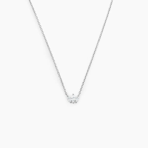 Collier Eclat D'Aurore Argent Blanc Oxyde De Zirconium - Colliers fantaisie Femme | Histoire d&rsquo;Or
