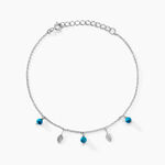 Bracelet Darcie Argent Blanc Turquoise - Bracelets Femme | Histoire d&rsquo;Or