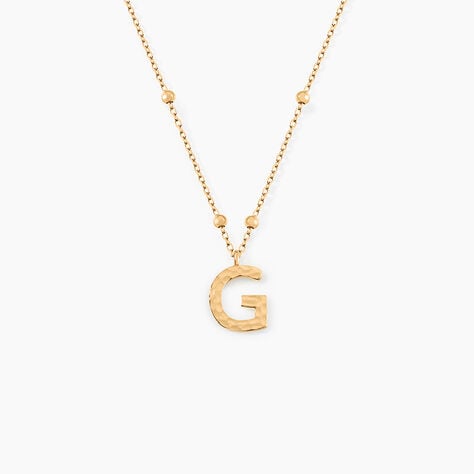 Collier Plaqu&eacute; Or Jaune Lettra - Colliers fantaisie Femme | Histoire d&rsquo;Or