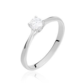 Bague Solitaire Victoria Or Blanc Diamant - Bagues solitaires Femme | Histoire d’Or