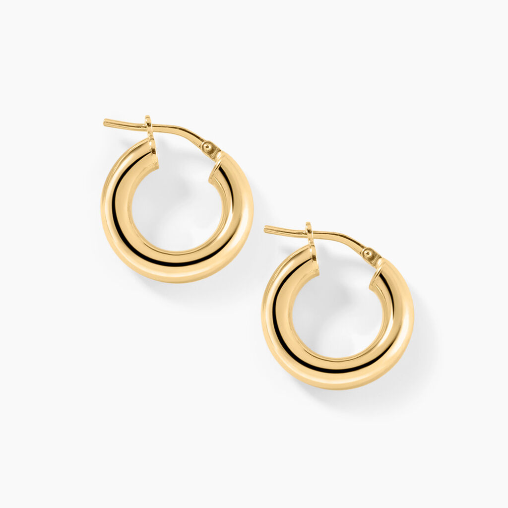 Cr&eacute;oles Chucho Argent Dor&eacute; A L'Or 750/1000 - Boucles d'oreilles cr&eacute;oles Femme | Histoire d&rsquo;Or