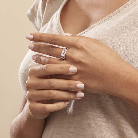 Bague Solitaire Kendra Or Blanc Diamant - Bagues solitaires Femme | Histoire d’Or