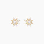 Boucles D'Oreilles Puces Josias Or Jaune Oxyde De Zirconium - Clous d'oreilles Femme | Histoire d&rsquo;Or