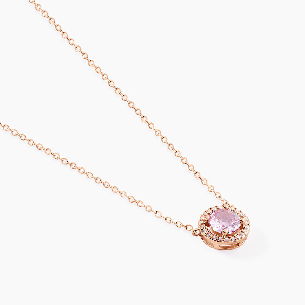 Collier Rio Argent Rose Oxyde De Zirconium - Colliers fantaisie Femme | Histoire d&rsquo;Or