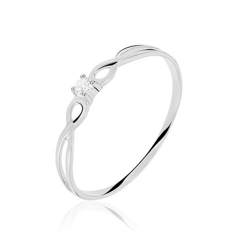 Bague Stelonie Or Blanc Diamant - Bagues avec pierre Femme | Histoire d’Or