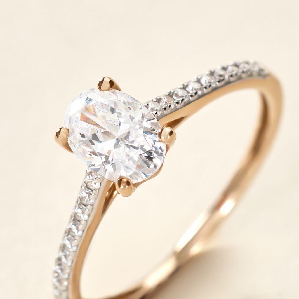 Bague Sorley Or Jaune Oxyde De Zirconium - Bagues solitaires Femme | Histoire d&rsquo;Or