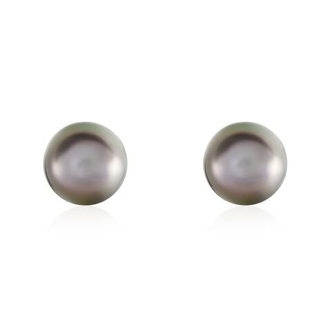 Boucles D'oreilles Puces Alper Or Jaune Perle De Culture De Tahiti - Clous d'oreilles Femme | Histoire d’Or