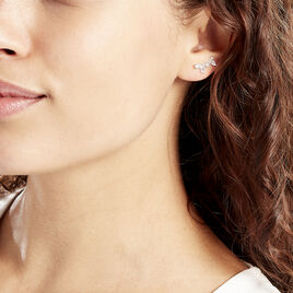 Bijoux D'oreilles Calina Argent Blanc Oxyde De Zirconium - Boucles d'oreilles fantaisie Femme | Histoire d’Or