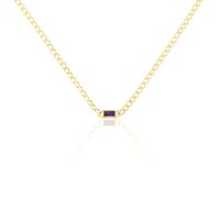 Collier Chain Or Jaune Améthyste