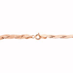Bracelet Jasmin Tresse Or Rose - Bracelets cha&icirc;ne Femme | Histoire d&rsquo;Or