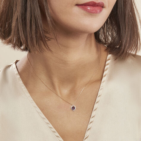 Collier Rosaline Or Jaune Amethyste Et Oxyde De Zirconium - Colliers Femme | Histoire d’Or