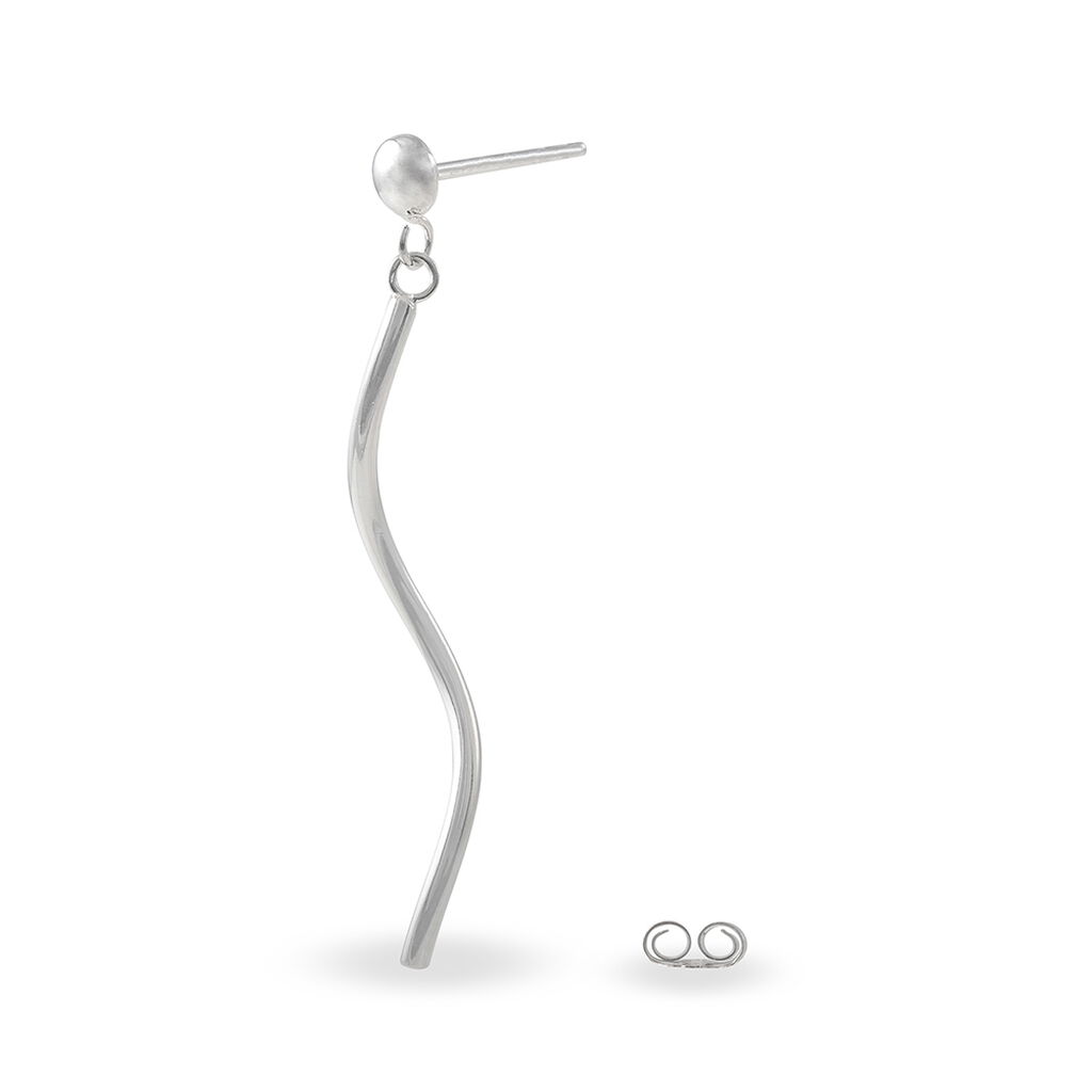 Boucles D'oreilles Pendantes Yaell Argent Blanc - Boucles d'oreilles fantaisie Femme | Histoire d’Or