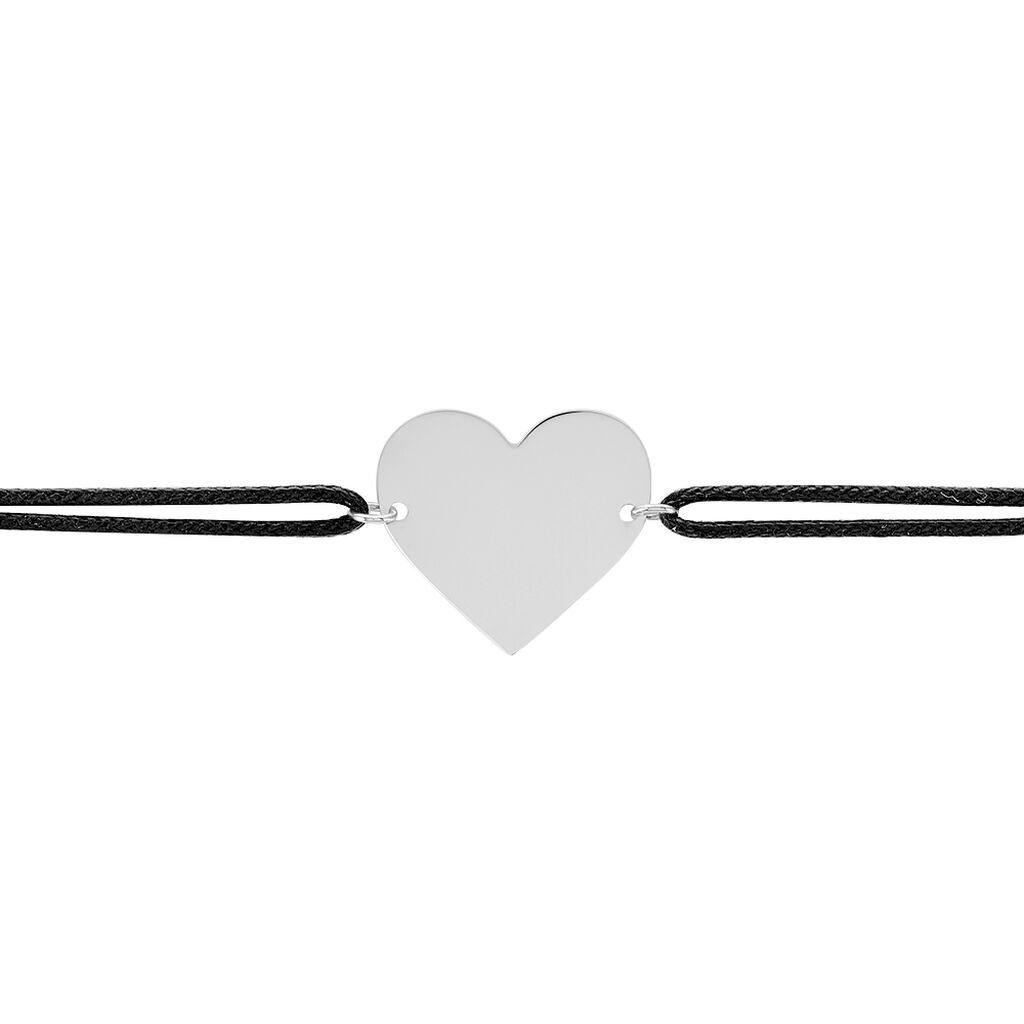 Bracelet Coeur Gravable Or Blanc - Bracelets Coeur Femme | Histoire d’Or