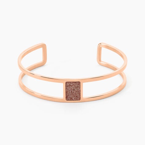 Bracelet Jonc Acier Rose Maria - Bracelets joncs Femme | Histoire d&rsquo;Or