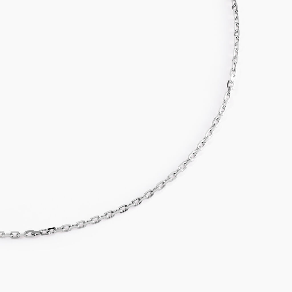 Cha&icirc;ne Igoa Maille For&ccedil;at Diamantee Or Blanc - Chaines Famille | Histoire d&rsquo;Or