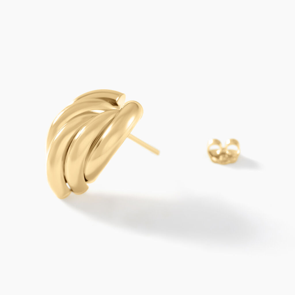 Boucles D'oreilles Or Jaune Verbena - Clous d'oreilles Femme | Histoire d&rsquo;Or