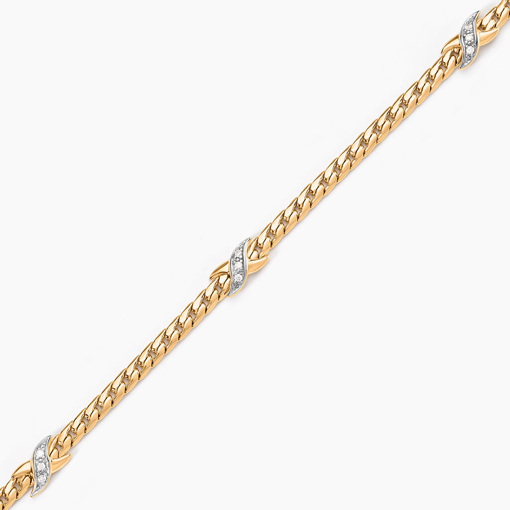 Bracelet Lamyae Plaqu&eacute; Or Jaune Oxyde De Zirconium - Bracelets Femme | Histoire d&rsquo;Or