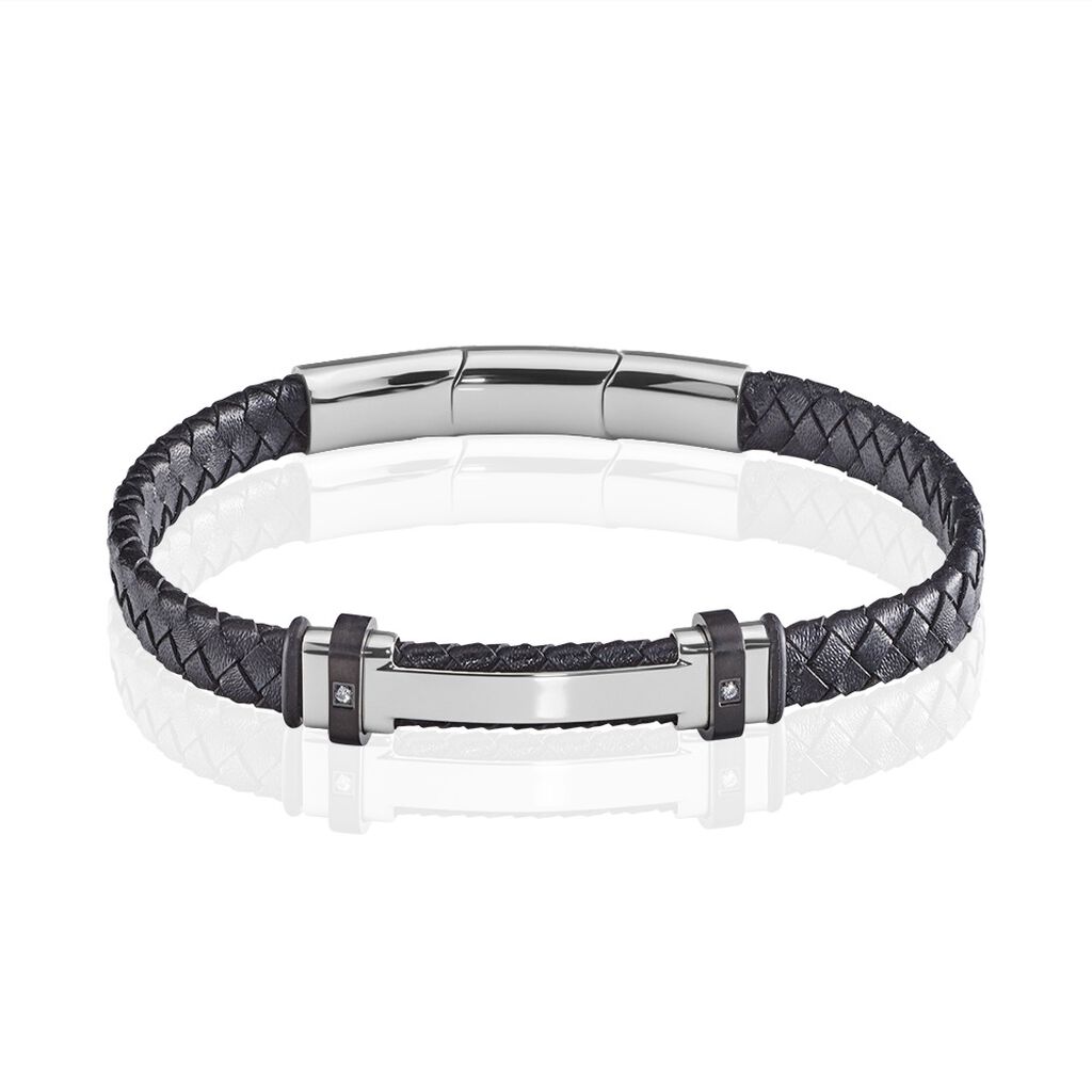 Bracelet Acier Blanc Ludovic Oxyde De Zirconium