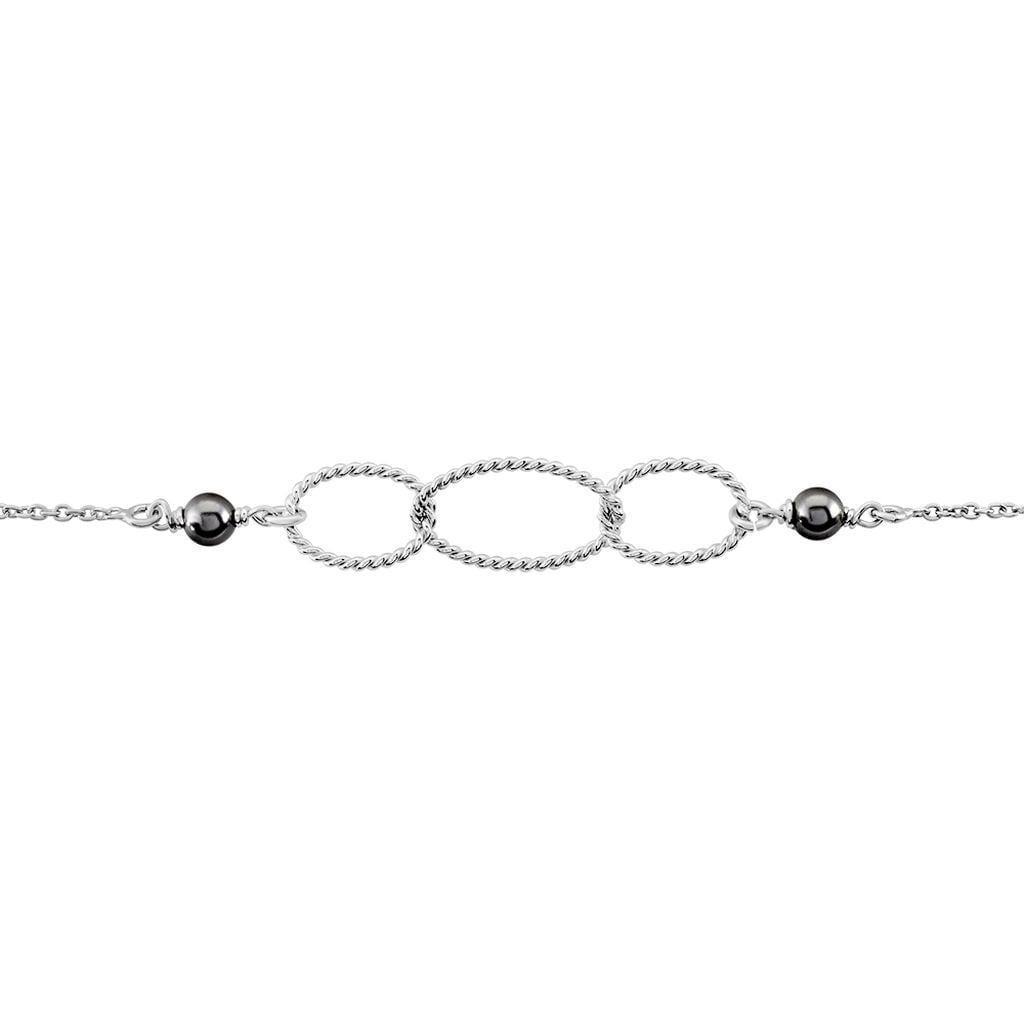 Bracelet Oswald Argent Blanc Pierre De Synthese - Bracelets Femme | Histoire d&rsquo;Or
