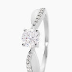 Bague Solitaire Doralicia Argent Blanc Oxyde De Zirconium - Bagues solitaires Femme | Histoire d&rsquo;Or
