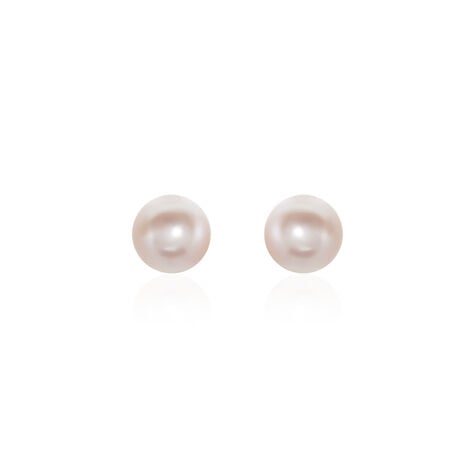 Boucles D'oreilles Puces Ursulina Or Jaune Perle De Culture - Clous d'oreilles Femme | Histoire d’Or