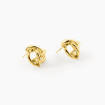 Boucles D'Oreilles Puces Gladwin Acier Jaune - Boucles d'oreilles fantaisie Femme | Histoire d&rsquo;Or