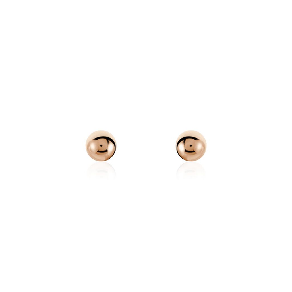 Boucles D'oreilles Puces Or Rose Fidelia - Clous d'oreilles Femme | Histoire d’Or